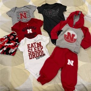 Baby boys Nebraska Husker bundle